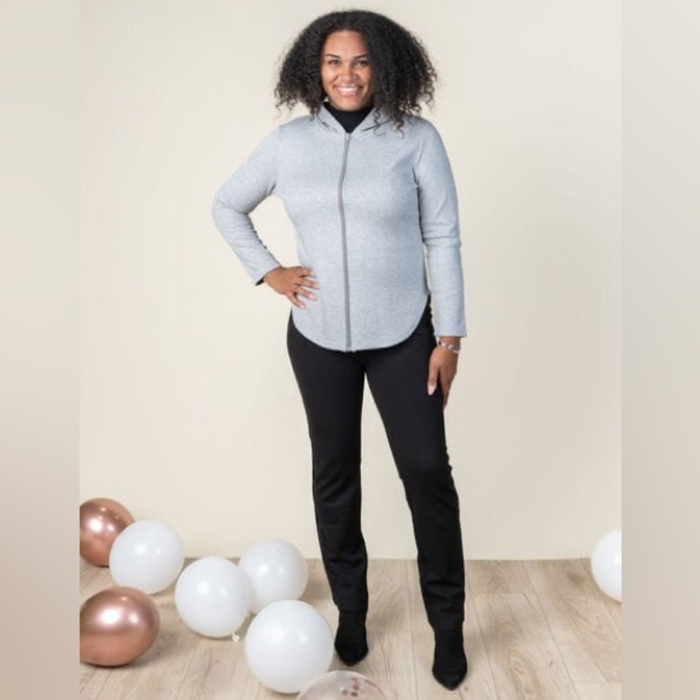 🌙 RACK Ness Light Gray Zip-Up Hooded light Jacket